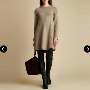 KHAITE Fleurine Cashmere Dress in Husk